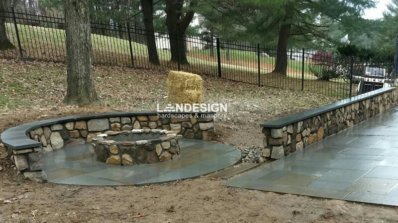 Stone Fireplaces Firepits Landesign Hardscapes And Masonry